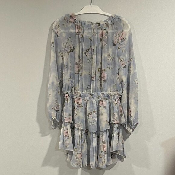 LOVESHACKFANCY Silk Floral Silk Mini Dress Size L - Picture 7 of 7